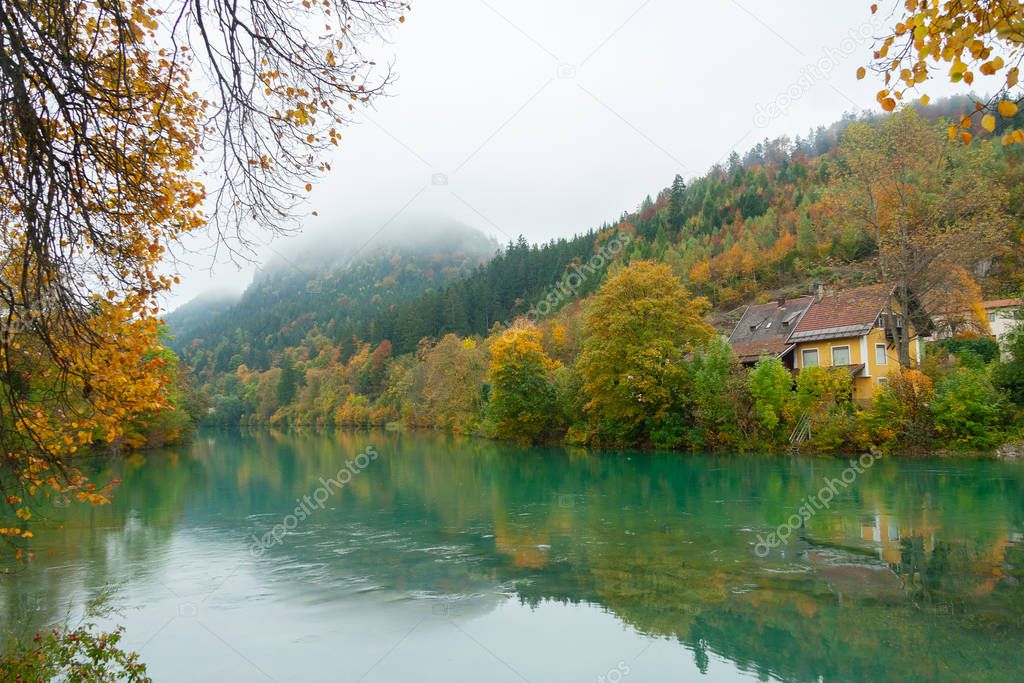 autumn by the lake at Bavarian Alps, Germany