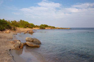 stony coast line of Sardinia island, Italy
