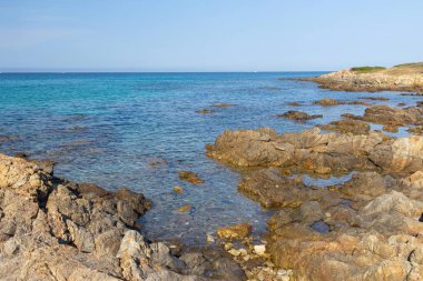 stony coast line of Sardinia island, Italy