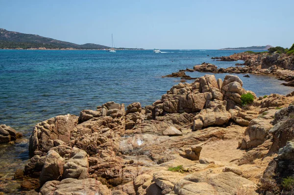 stony coast line of Sardinia island, Italy