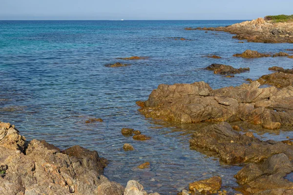 stony coast line of Sardinia island, Italy