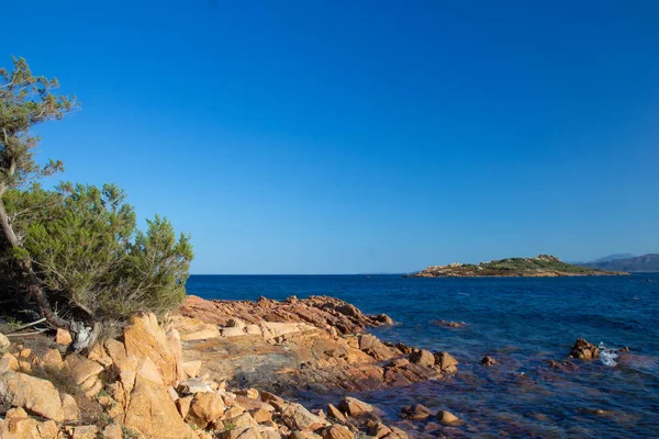 stony coast line of Sardinia island, Italy