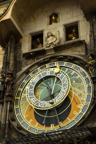 Praag Astronomische Klok Praag Orloj Een Middeleeuwse Astronomische Klok Belangrijkste — Stockfoto