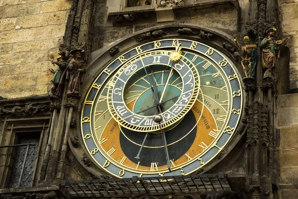 Prague Astronomical Clock Prague Orloj Medieval Astronomical Clock Main Attraction — стоковое фото