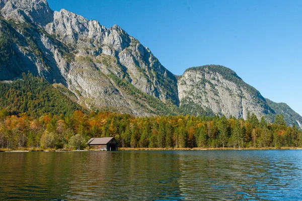 Berühmter Königssee Nationalpark Berchtesgaden Bayern Deutschland — Stockfoto