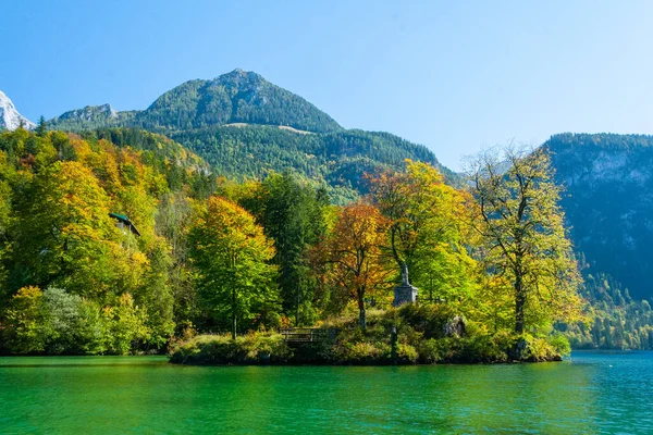 Famoso Koenigssee Parco Nazionale Berchtesgaden Baviera Germania — Foto Stock