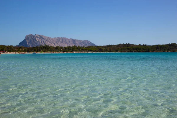 Uitzicht Isola Tavolara Vanaf Stranden Van Sardinië Italië — Stockfoto