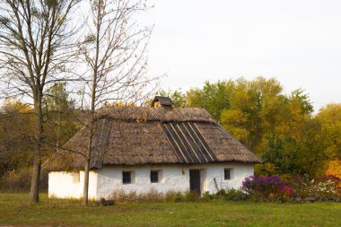 Ukrayna halk mimarisi ve yaşam müzesindeki eski ev