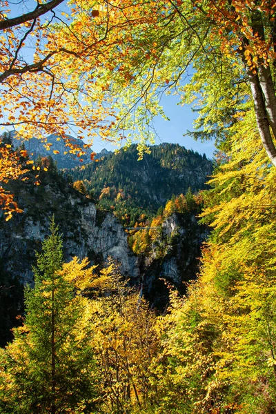 Sunny Autumn Day Bavarian Alps Southern Germany — Stock Photo, Image