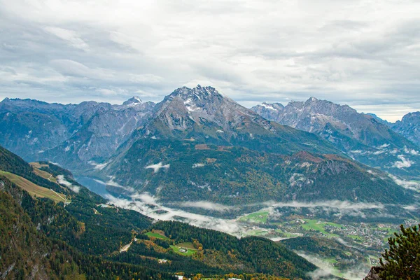 Uitzicht Het Alpendal Vanuit Het Kehlsteinhaus Nationaal Park Berchtesgaden Duitsland — Stockfoto