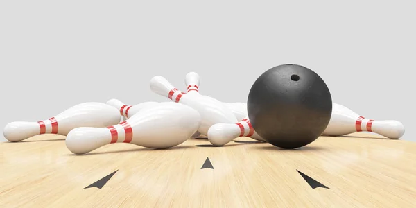 Bowling Pins, Clipping path included. — Stock Photo, Image