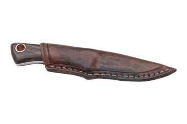 Beyaz bir arka plan olarak el yapımı bıçak