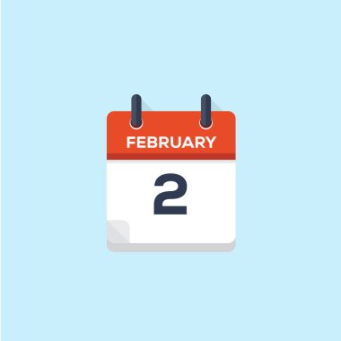 2. Şubat takvimi, vektör çizim