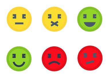 İfadeler gülümse. Vektör çizim