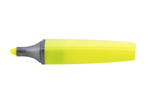 Yellow highlighter over a white background — Stock Photo, Image