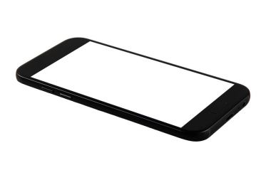 beyaz zemin üzerine siyah cep telefonu
