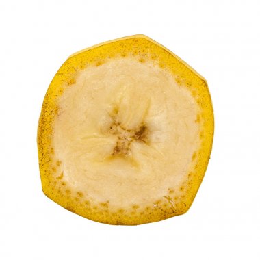 Bir kesim ona beyaz arka planda olgun muz