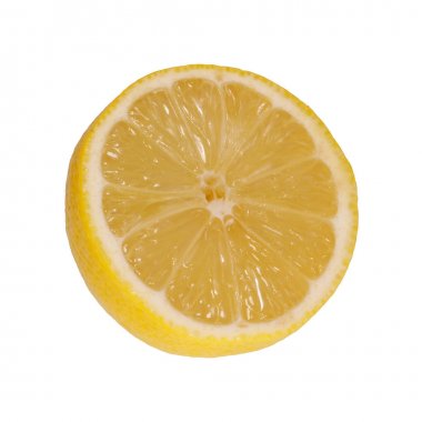 beyaz zemin üzerine limon yarısı
