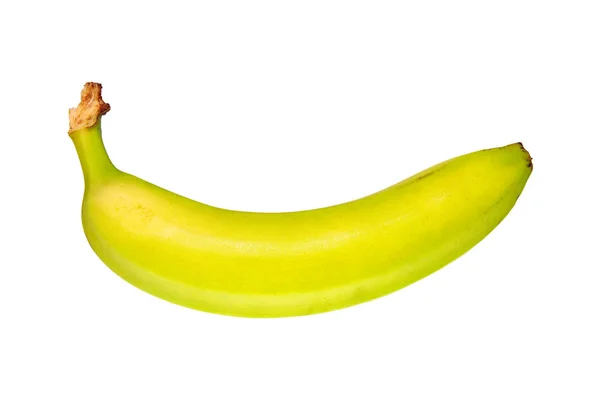 Unripe banana on a white background — Stock Photo, Image