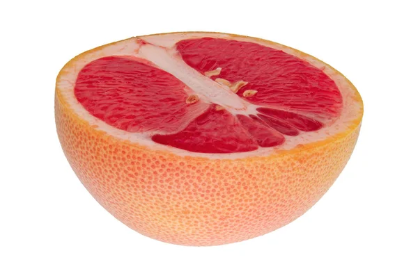 葡萄柚在白色背景上的一半 — 图库照片