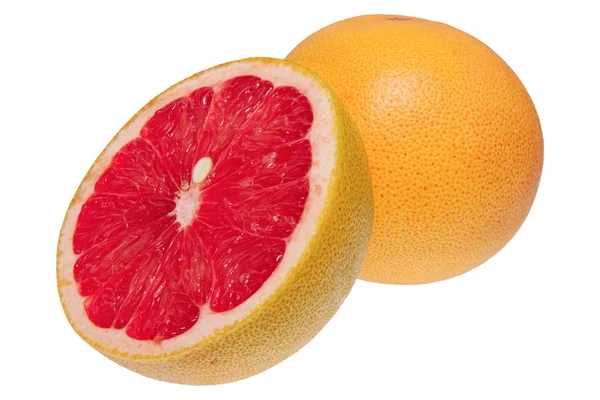 Frische Grapefruits auf weißem Hintergrund — Stockfoto