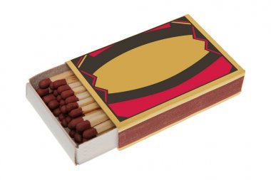 beyaz zemin üzerine kibrit kutusu