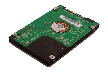 Beyaz bir arka plan üzerinde dizüstü sabit disk