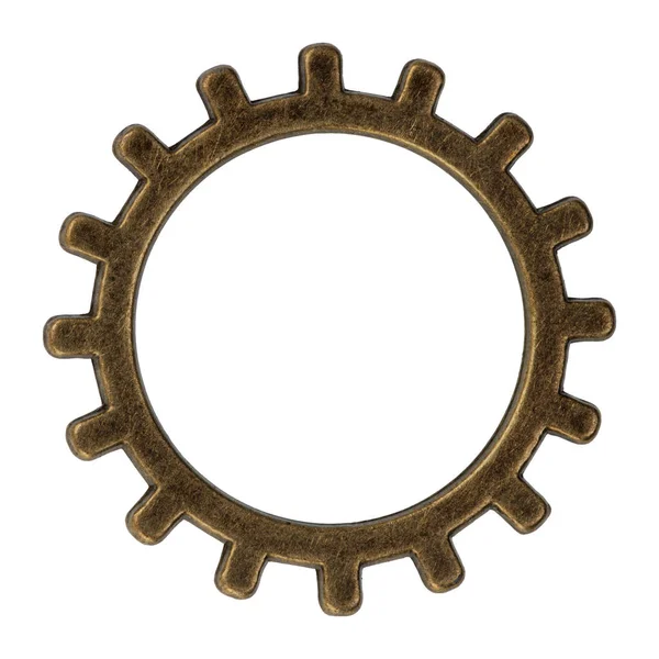 Beyaz bir arka plan üzerinde pirinç dişli