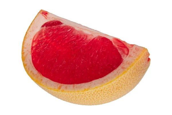Čtvrtina z grapefruitu na bílém pozadí — Stock fotografie