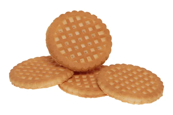 Grupo de cookies sobre fundo branco — Fotografia de Stock