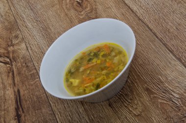 Brokoli çorbası bir tablo