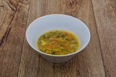 Brokoli çorbası bir tablo