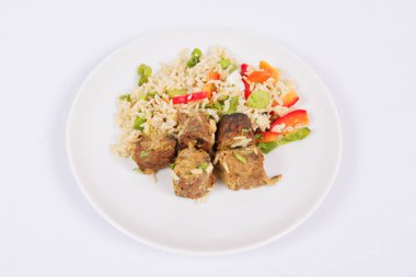 Kişniş ve bir beyaz pirinç Tay Tempe