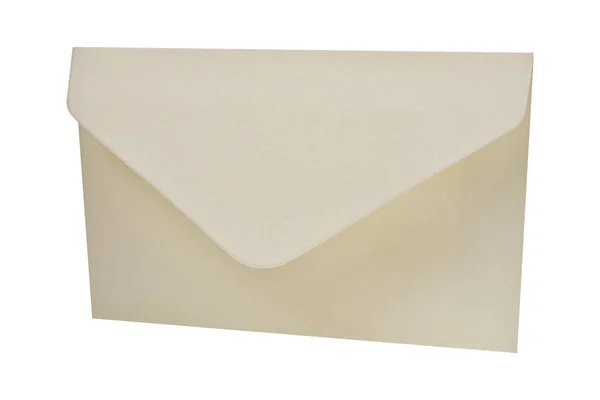 Envelope Branco Isolado Sobre Fundo Branco — Fotografia de Stock