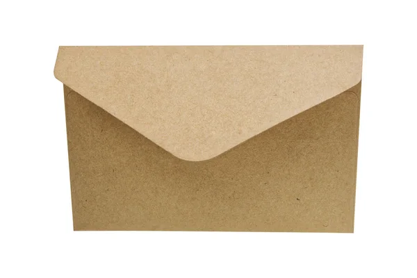 Φάκελο Φυσικό Χαρτί Που Απομονώνονται Λευκό Φόντο — Φωτογραφία Αρχείου