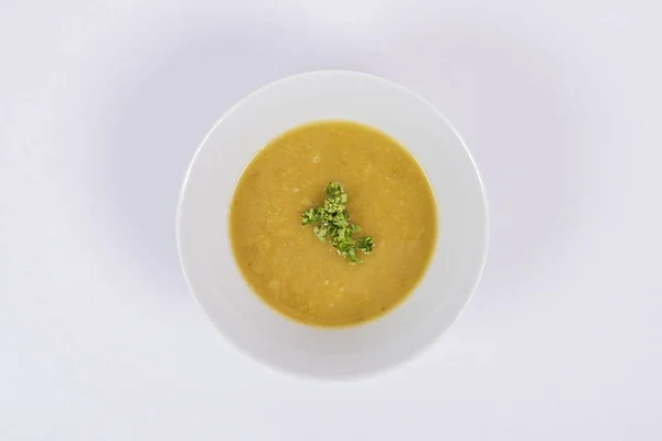 Chickpea soup with vegertables on a white — Stock Photo, Image