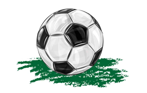 La pelota de fútbol — Vector de stock