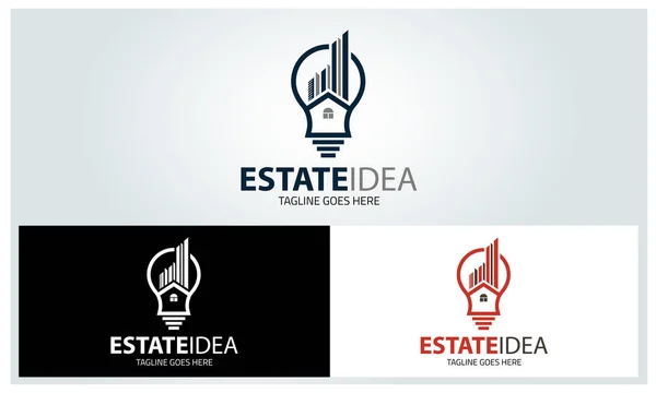 Ontwerpsjabloon voor goed idee-logo, het huis logo, gebouw logo, vectorillustratie — Stockvector