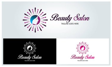 Güzellik Salonu logo tasarım şablonu, güzellik spa logo tasarım konsepti, vektör çizim