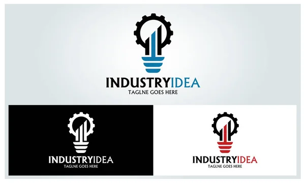 Sanayi fikir logo tasarım şablonu, inşaat logo, Bina logo vektör çizim
