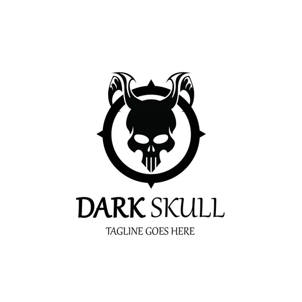 Dark Skull Vector — Stock Vector