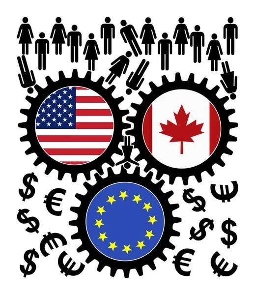 Опасения по поводу TTIP и CETA — стоковое фото