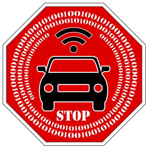 Stop the use of self driving cars — Stock Photo, Image