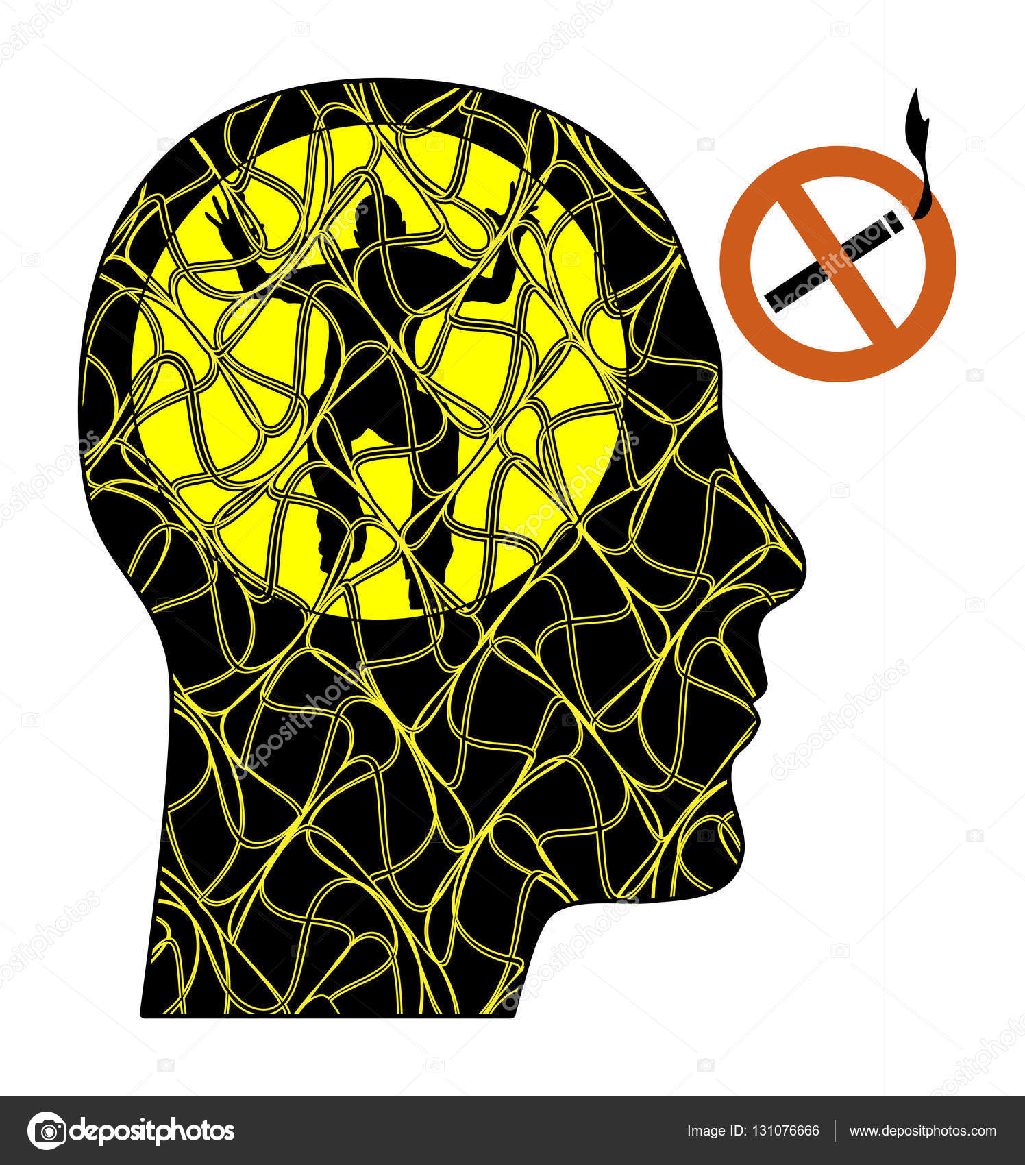 Sintomas de abstinência de nicotina — Stock Photo Sintomas de abstinência de nicotina — Stock Photo