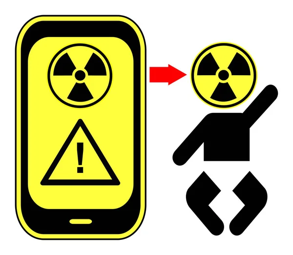 Cell Phone hazardous to Baby — Stock Photo, Image