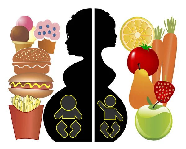 Hábitos Alimentares e Gravidez — Fotografia de Stock