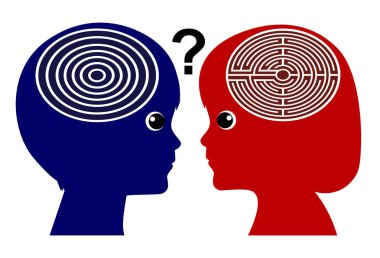 Farklı beyin ile kız ve erkek