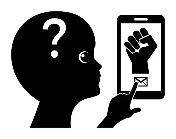 Cyberbullying y Smartphones — Foto de Stock