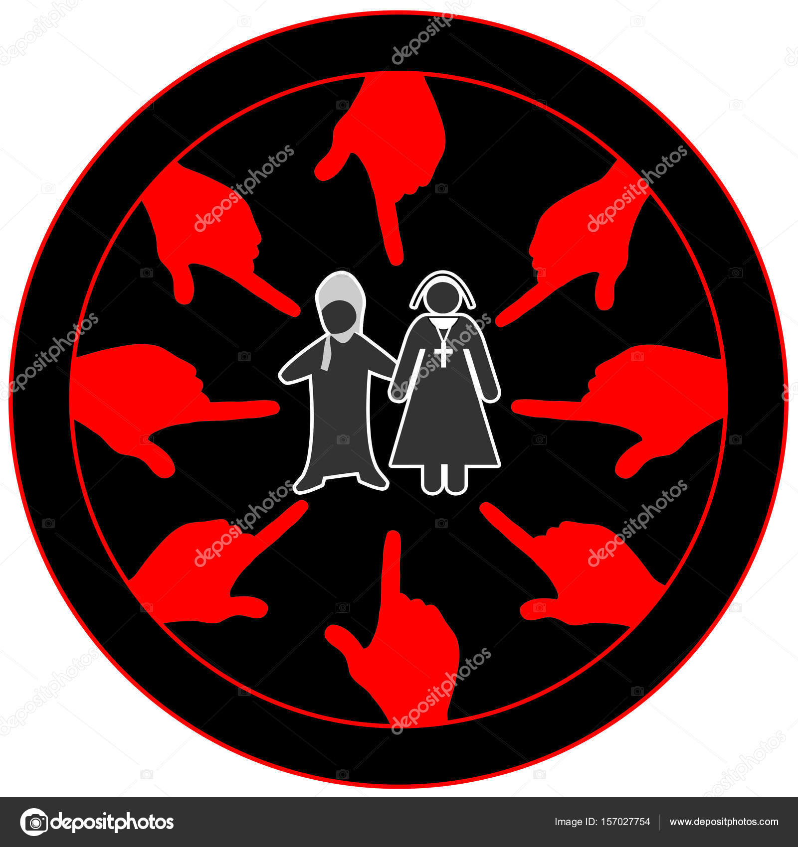 религиозная дискриминация. дискриминация мусульман. дискриминация вероисповедания. религия рисунок. дискриминация религии.