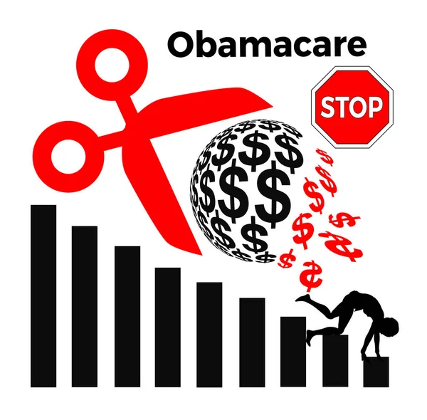 Stop cutting off funding for Obamacare — Stock Photo, Image